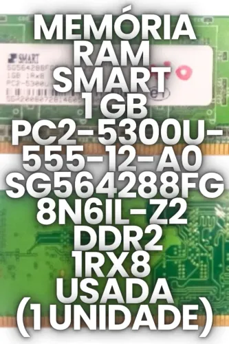 Memória RAM Smart 1 GB DDR2 Usada