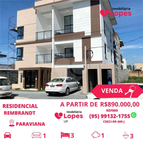 Apartamento com 1 quartos à venda em Paraviana - RR