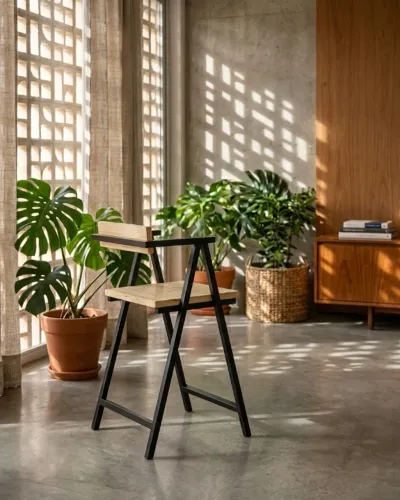 Cadeira Delta Estilo Industrial para Mesa de Jantar e Area Gourmet