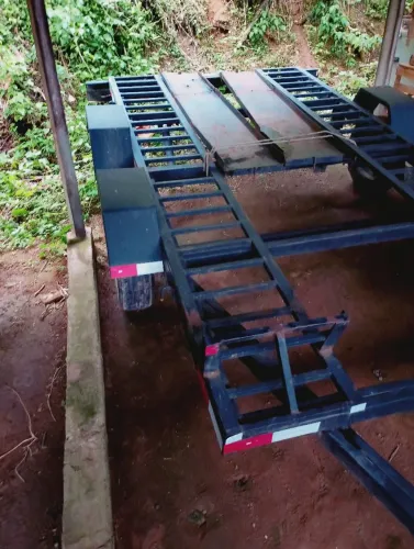 Carretinha trucada reboque carro com cabo de aço