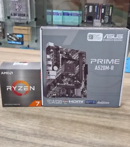 Kit Upgrade Amd Ryzen 75700 + Asus A520M-K Am4-Promoção