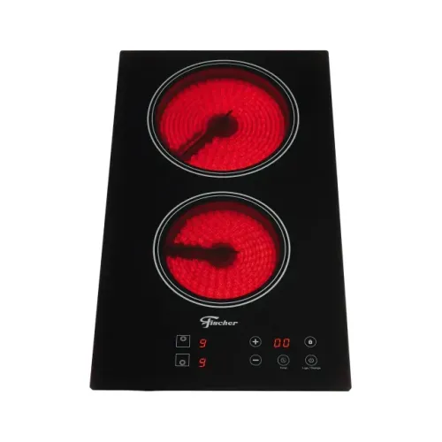 NOVO NA CAIXA COOKTOP ELÉTRICO FISCHER TOUCH 2 BOCAS MESA VITROCERÂMICA PRETO 220V