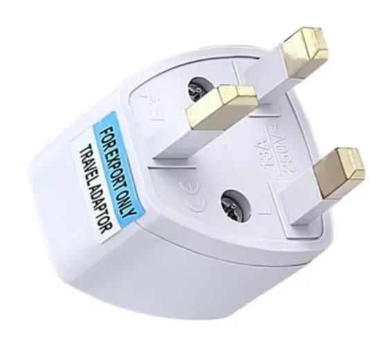 Adaptador tomada internacional britânico reino unido Inglaterra 3 pinos universal bivolt 