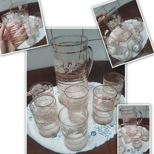 Jogo de cristal dec de 50/60 de suco ou água