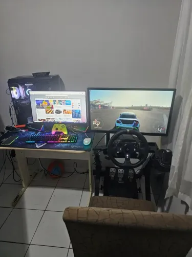 Volante logitech 920 com cockpit completo <br>.<br>.<br>.olante logitech 920(.) com cockpit