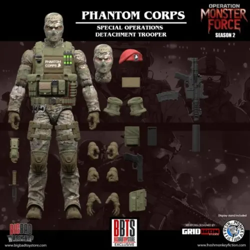 Phantom Corps Trooper Monster Force Action Figure (Escala 1:12)