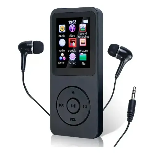 Reprodutor MP4 Player Digital Portátil Bluetooth Caixa de Som com Rádio FM e Gravação