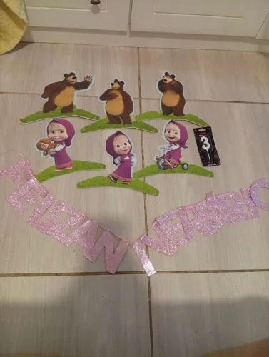 Kit para decoração de festa infantil Masha e o Urso
