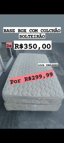 BASE BOX COM COLCHÃO SOLTEIRÃO 