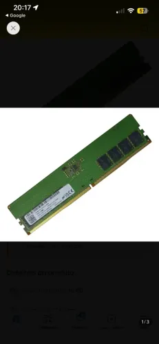 32Gb DDR5 4800MHz UDIMM Desktop (Mícron)