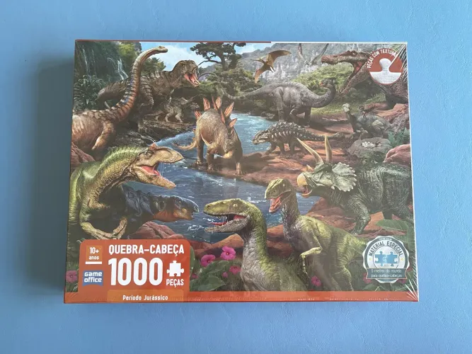 Quebra cabeça NOVO 1000 peças período jurássico dinossauros