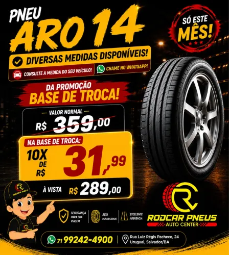 ? PROMOÇÃO ESPECIAL PNEU ARO 14 - RODCAR PNEUS AUTO CENTER ?