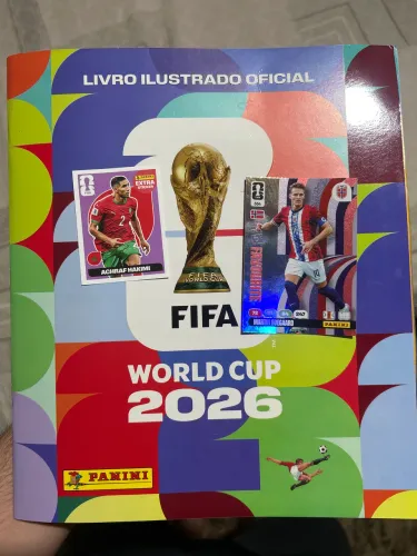 Cromo extra Hakimi Regular e Card Favourite Fan Holográfico Odegaard