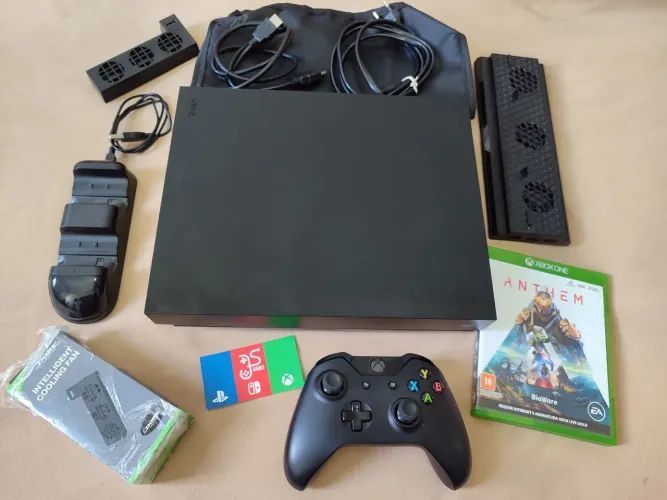 Xbox one x 1 terá com jogos e assessórios 