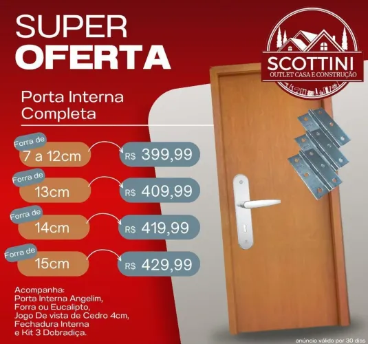 PORTAS EM MADEIRA EXTERNA E IMTERNAS