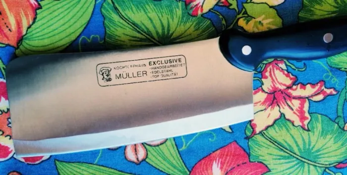 Faca tipo CUTELO, importado da ALEMANHA, marca MÜLLER, ótimo estado