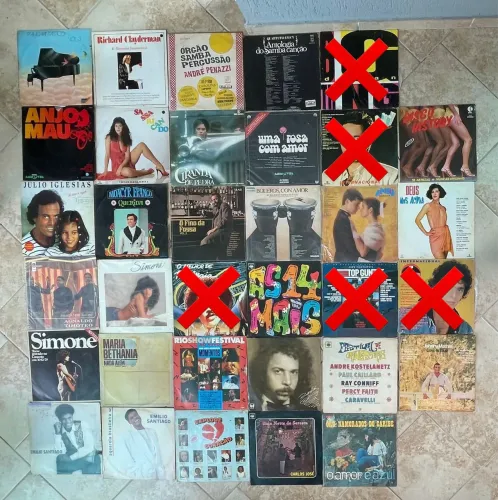 R$15 unitário ou kits até R$ 180 Coleção de Discos de Vinil Originais - MPB, Internacional