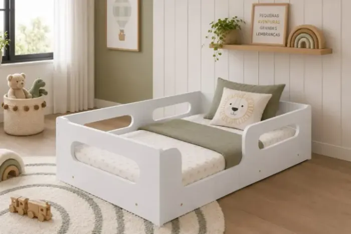 Cama Montessoriana Encanto Infantil com Colchão