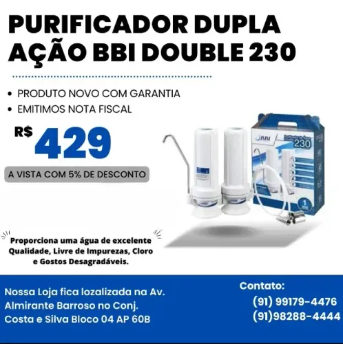 Purificador de água Bbi Double 230 - Pronta entrega - R$429,00
