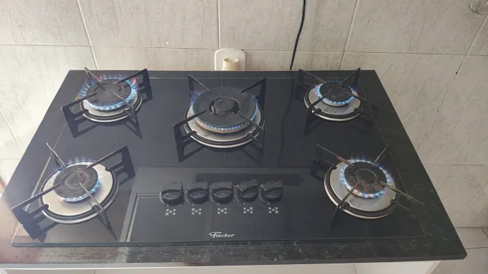 Cooktop Fisher 5 bocas chama tripla