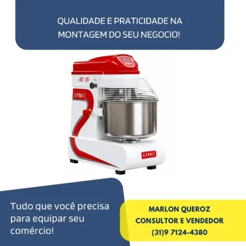 Amassadeira Espiral 15Kg Jepanis Monofásica 220V