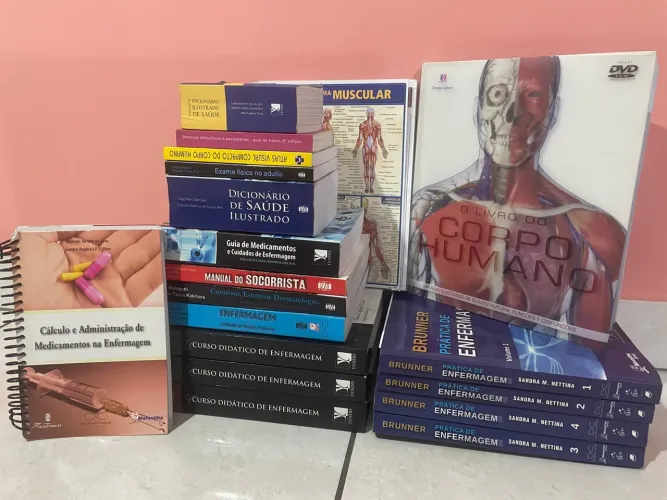 KIT DE LIVROS DE ENFERMAGEM - LOTE COMPLETO