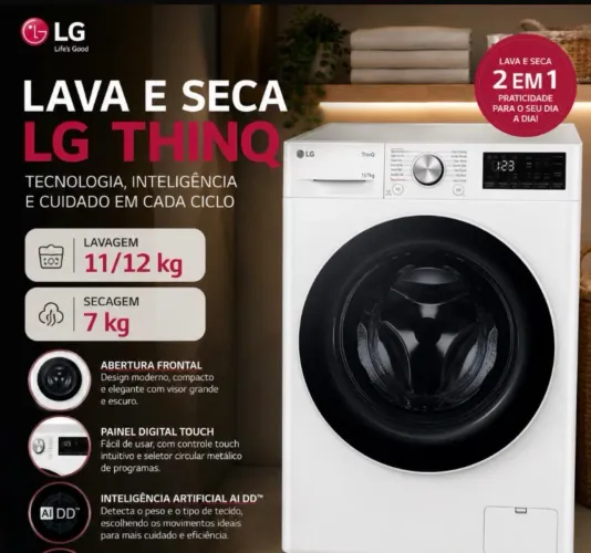 Máquina de Lavar e secar LG