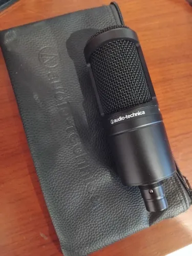 Microfone at2020 completo (caixa e bag)