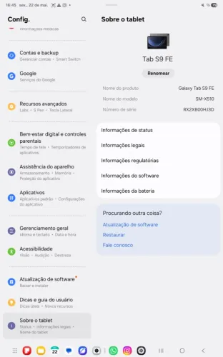 Vendo Tablet S9 FE ou troco em iPhone 