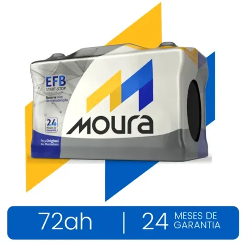 Bateria EFB Moura e Heliar em promoção- Baterias 2 Anos de Garantia