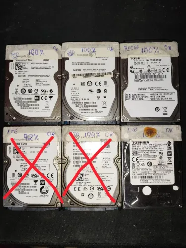 HDs 500GB, 750GB e 1TB (USADOS e FUNCIONANDO))