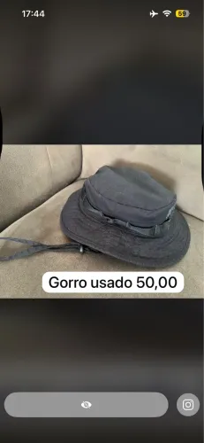 VENDO GORRO USADO/ TAM M/COR PRETO