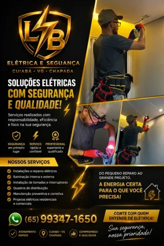? Eletricista Certificado NR-10 e Câmeras de Segurança (Cuiabá e VG)