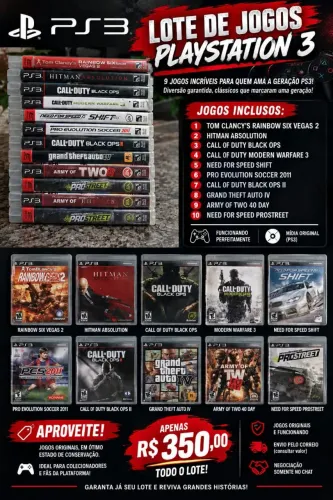 ?10 JOGOS DE PS3