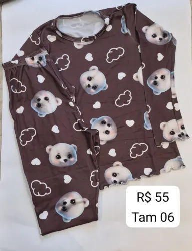 Pijama malha de algodão em surdina premium