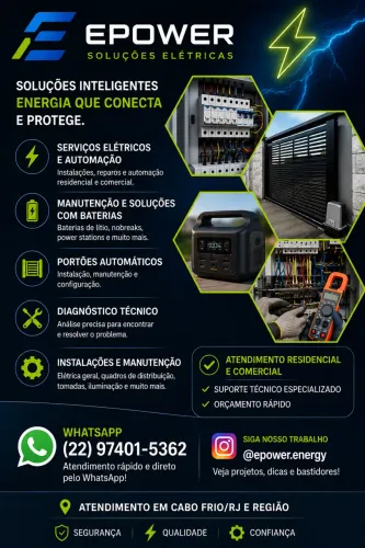 EPOWER Soluções Elétricas | Eletricista Cabo Frio