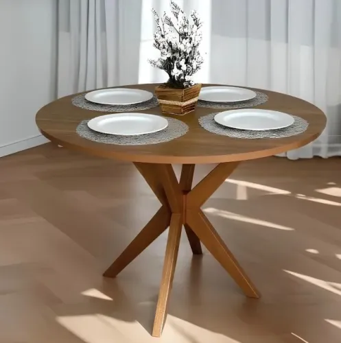 Mesa de Jantar Simpatia Redonda 108cm Cinamomo