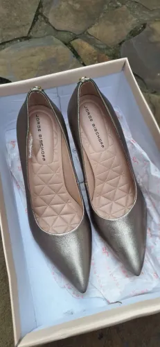 Sapato Scarpin Prata Velha 35 Jorge Bischoff Novo