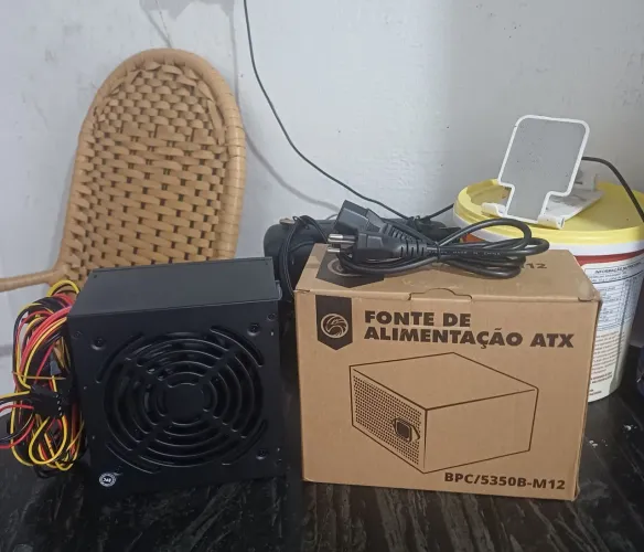 FONTE NOVA ATX 500W BRASIL PC BPC/5350m-24 PINOS E CABO A VISTA E CARTÃO PARC. SEM JUROS.