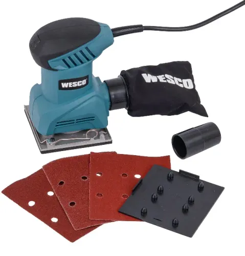 Lixadeira Orbital Wesco Elétrica 240W com Coletor de Pó 127V (110V)