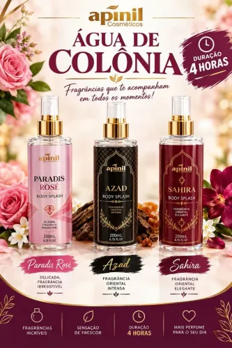 Body Splash Água de Colônia - Kit 3