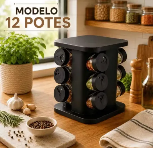Porta tempero giratório