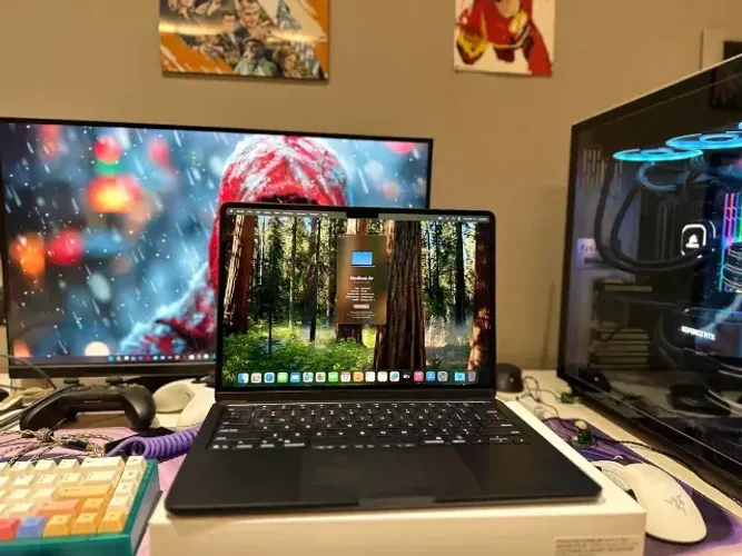 Macbook air m4 16gb ram - midnight blue bateria 100%