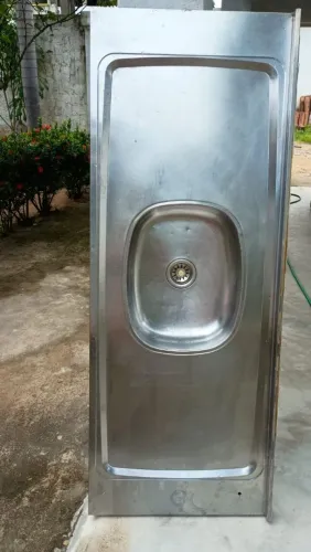 Pia de cozinha inox 140x53
