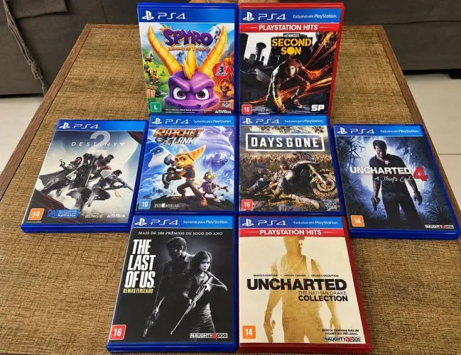8 JOGOS ORIGINAIS DE PS4 - LOTE COMPLETO POR R$ 200