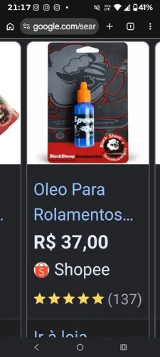 Óleo rolamento Black sheep