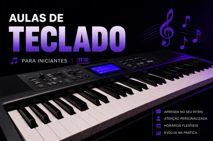 Aulas de teclado presenciais e onlines