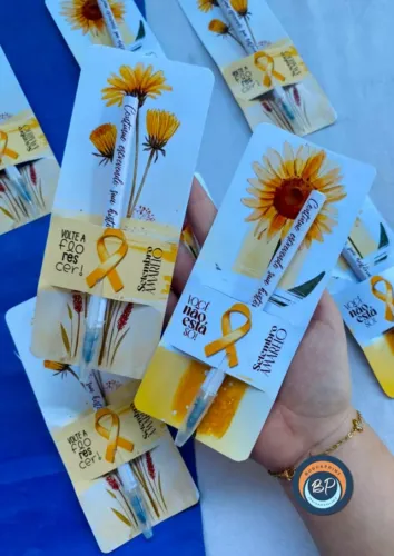 Setembro Amarelo Cartão de Agradecimento com Caneta Personalizada Mimo Corporativo 100UN