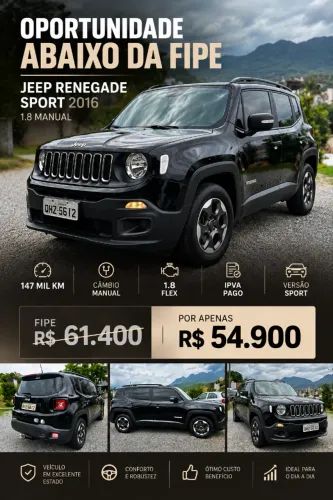 Jeep Renegade Sport 1.8 4X2 Flex 16V Mec. 2016
