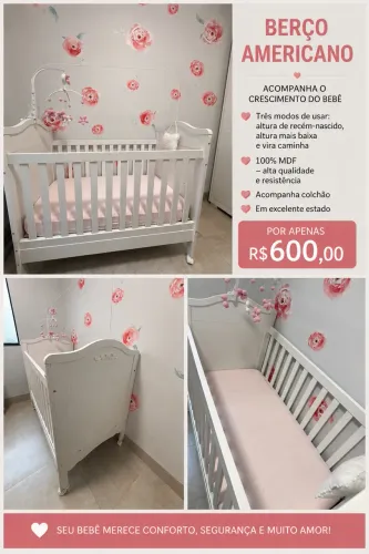 Berço americano branco